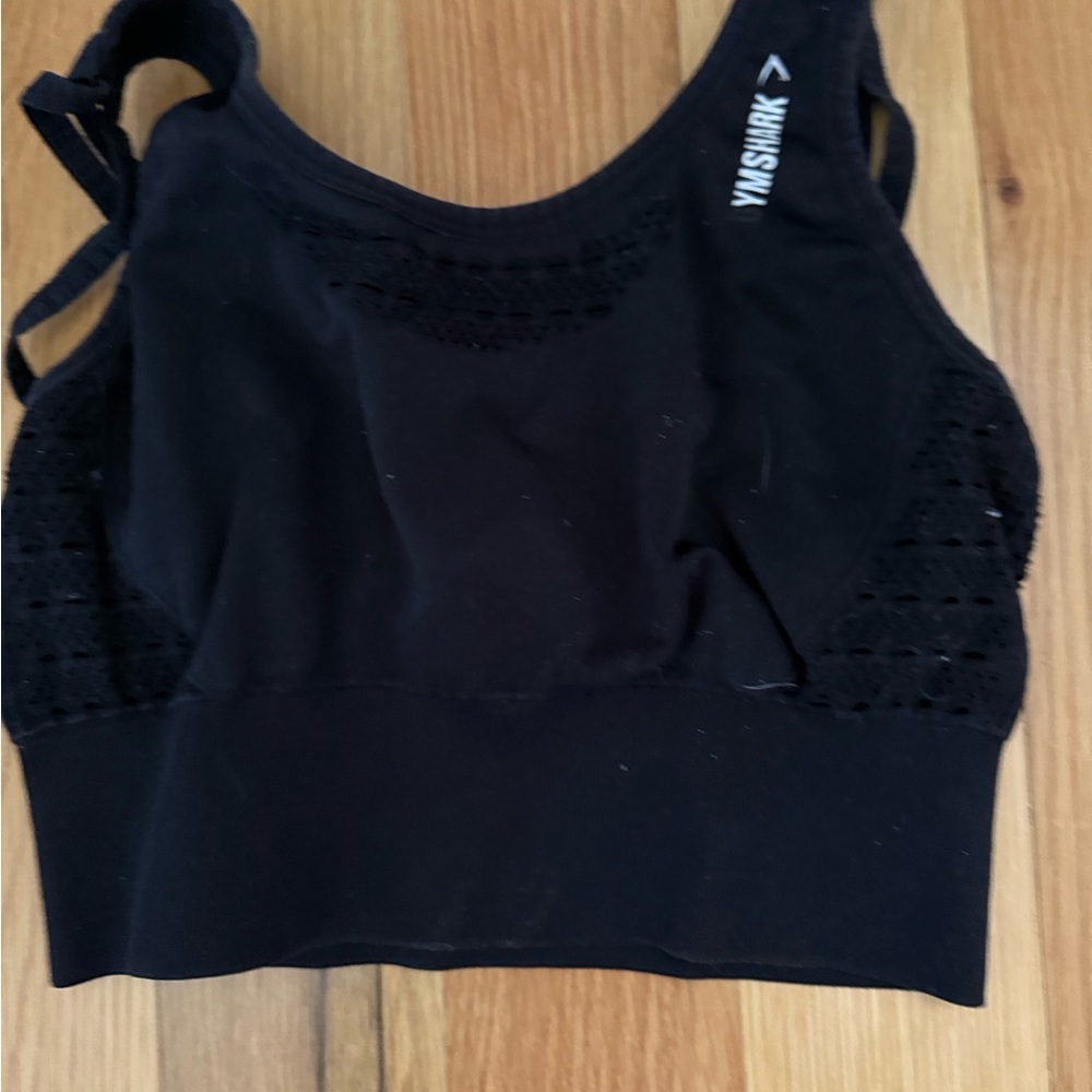Gymshark Energy+ Seamless Crop Top Black